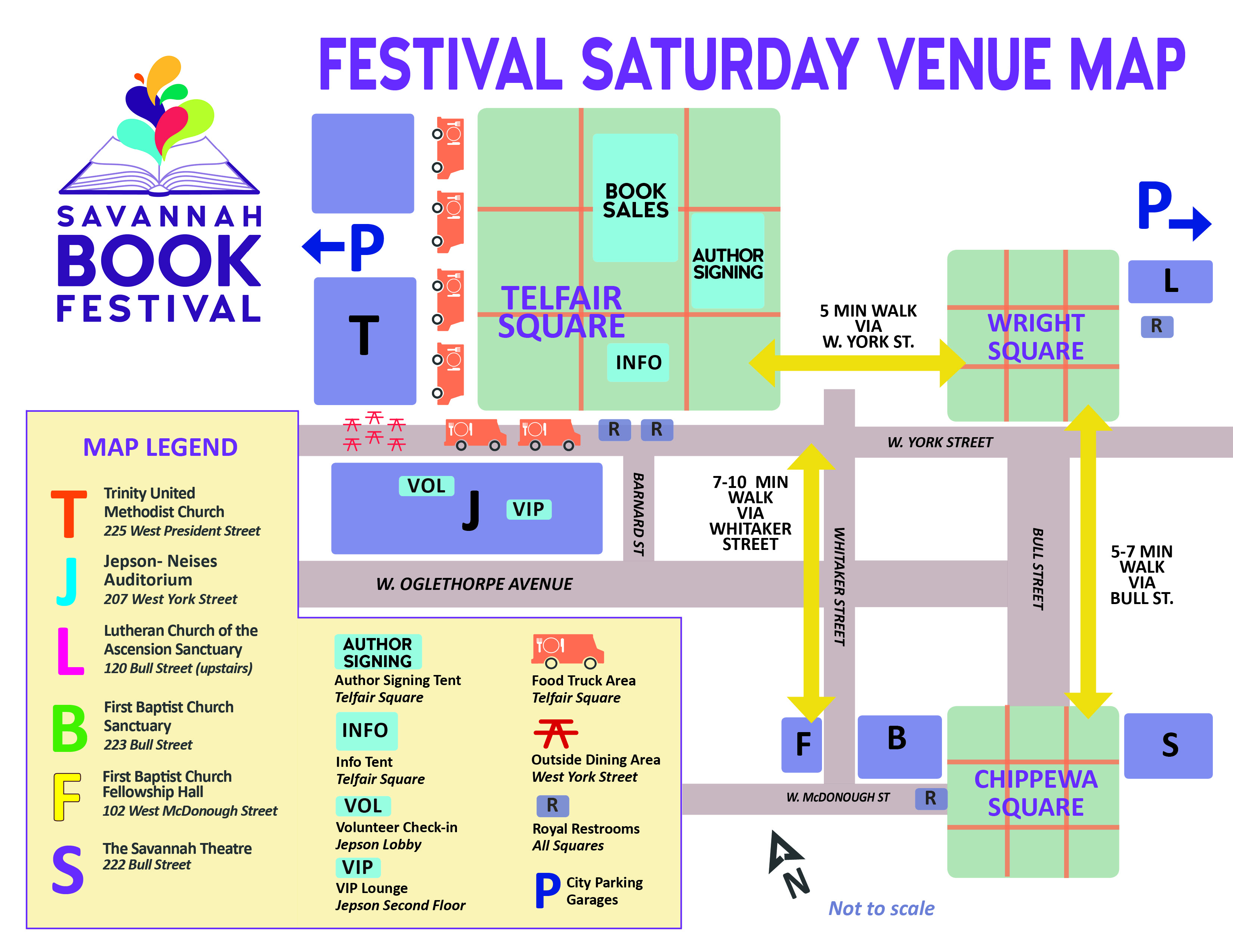 Map & Parking Savannah Book Festival